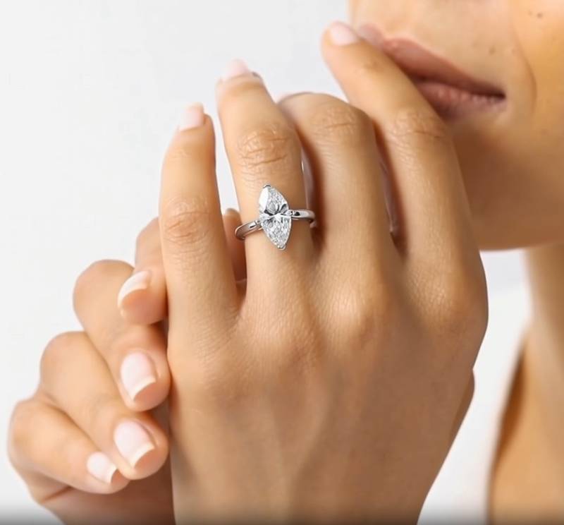Classic Marquise Diamond Engagement Ring