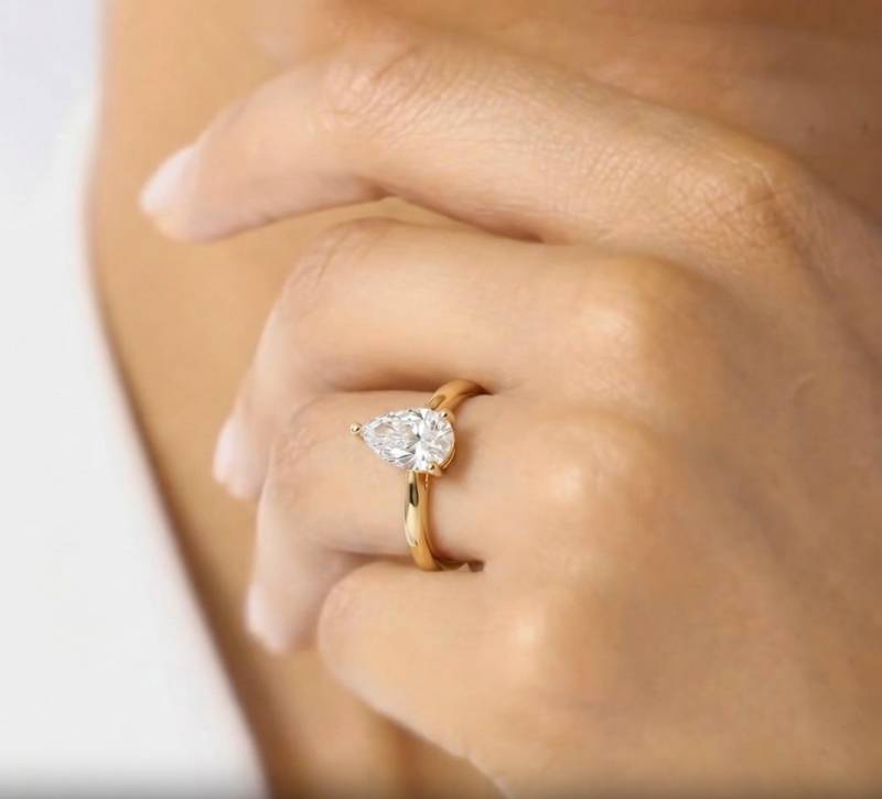 Classic Pear Diamond Engagement Ring