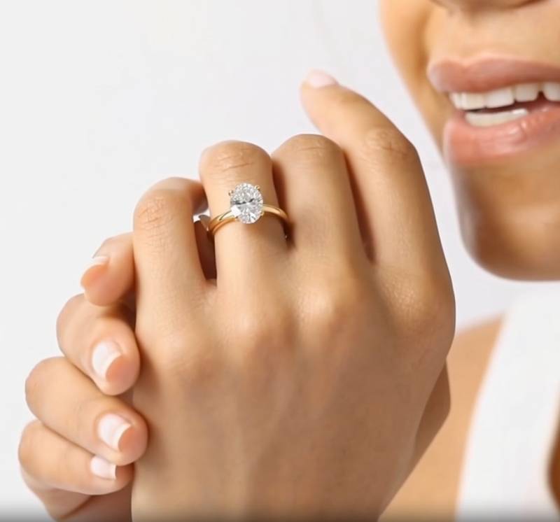 Classic Oval Diamond Engagement Ring
