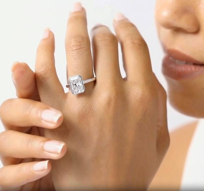 Radiant Diamond Solitaire Ring