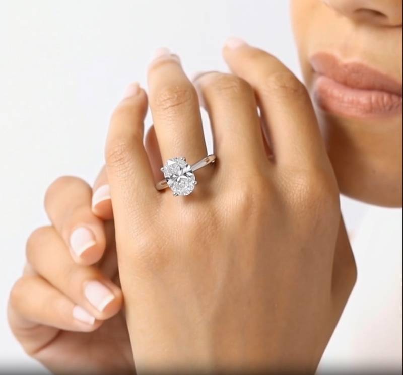 Oval Diamond Engagement Ring