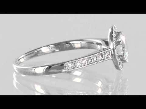 Round Diamond Milgrain Designer Ring