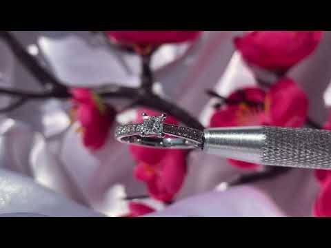 Petite Princess Diamond Shoulder Set Ring