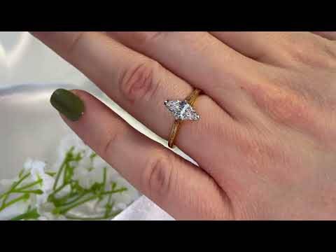 Marquise Diamond Shoulder Set Engagement Ring