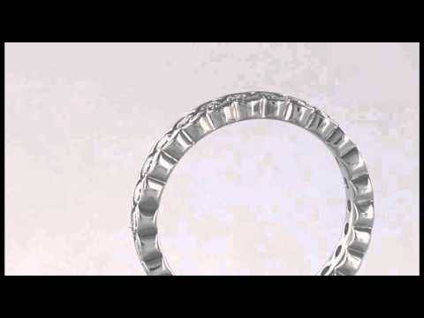 1.00ct Round Diamond Bezel Set Full Eternity Ring
