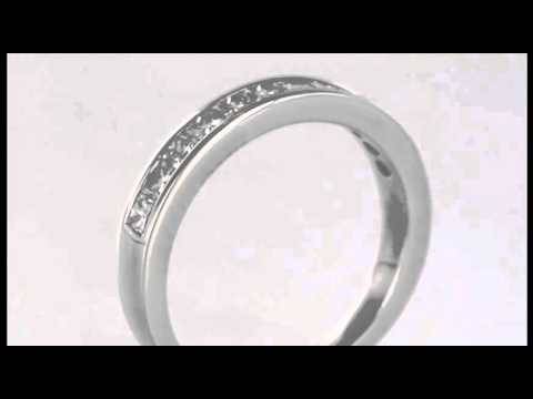 3.5mm Princess Diamond Half Eternity Ring
