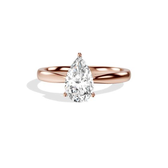 Pear Diamond Solitaire Engagement Ring