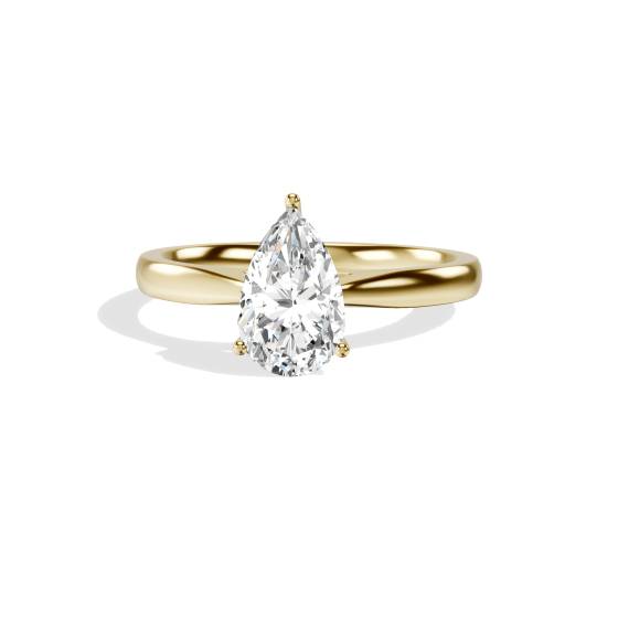 Pear Diamond Solitaire Engagement Ring