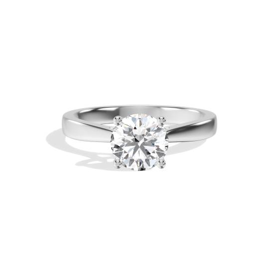 Elegant Round Diamond Engagement Ring