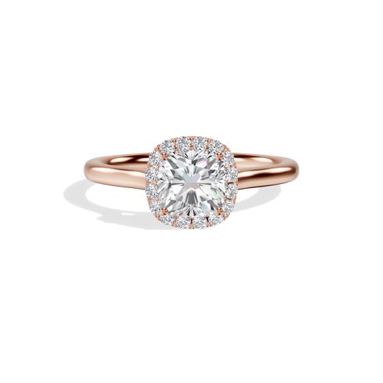 Cushion Diamond Halo Ring