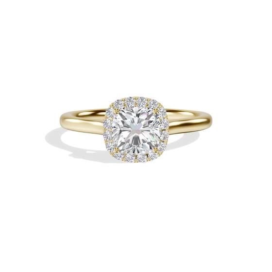 Cushion Diamond Halo Ring