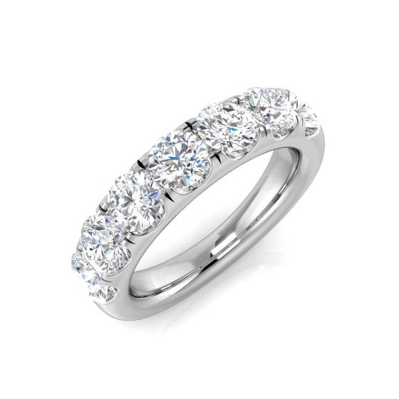 Round Labgrown Diamond Half Eternity Ring