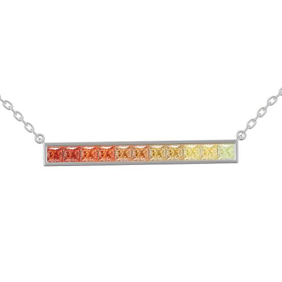 Ombre Sapphire Bar Set Pendant