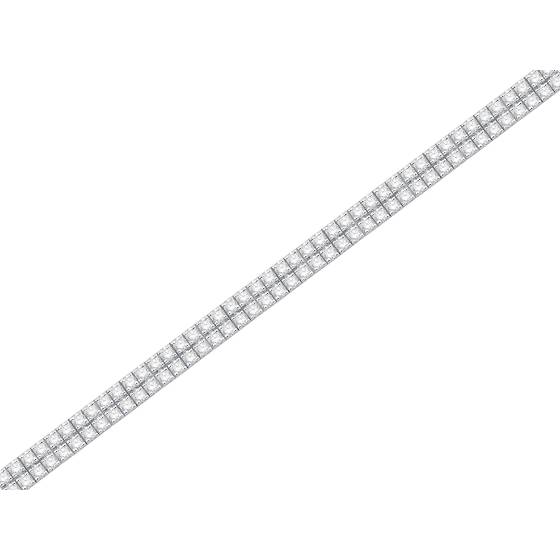 4ct Round Diamond Double Row Designer Bracelet