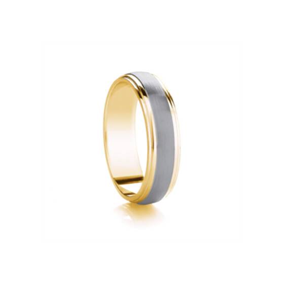 4mm Two Tone Wedding Ring