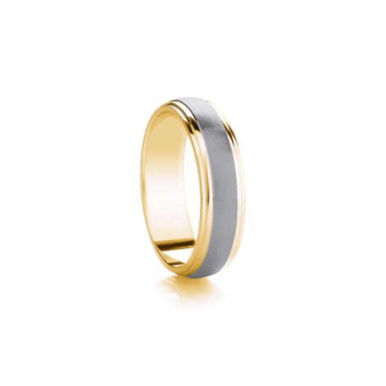 4mm Two Tone Wedding Ring