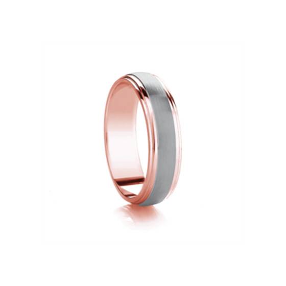 4mm Two Tone Wedding Ring