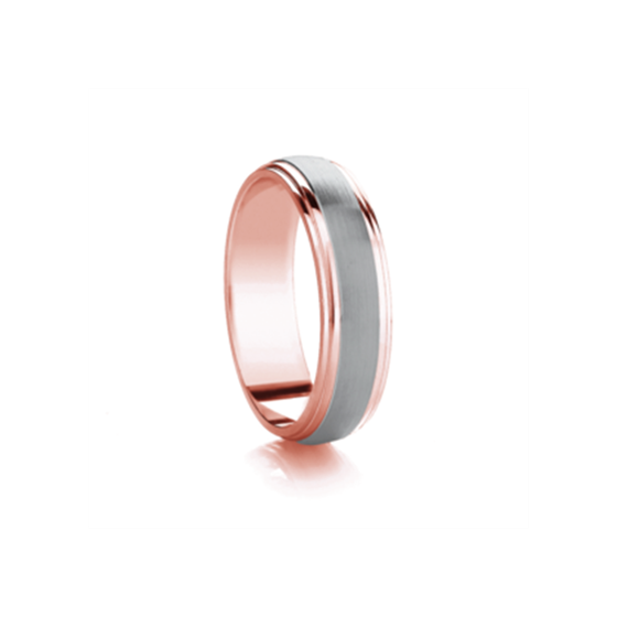 4mm Two Tone Wedding Ring