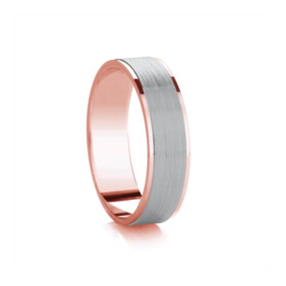 5mm Two Tone Wedding Ring