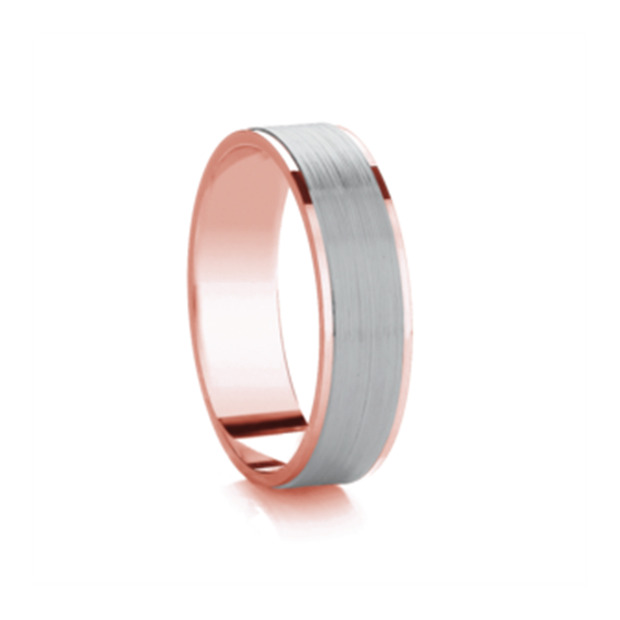 5mm Two Tone Wedding Ring