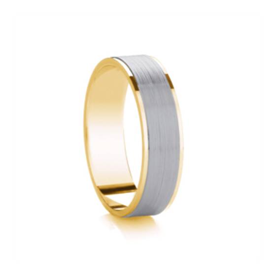 5mm Two Tone Wedding Ring