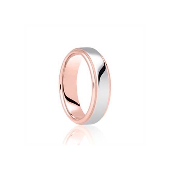5mm Two Tone Wedding Ring