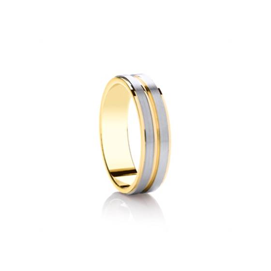 5mm Two Tone Wedding Ring