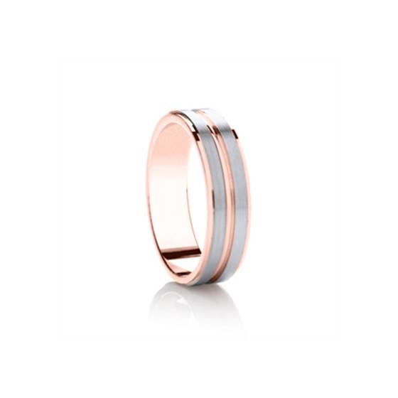5mm Two Tone Wedding Ring