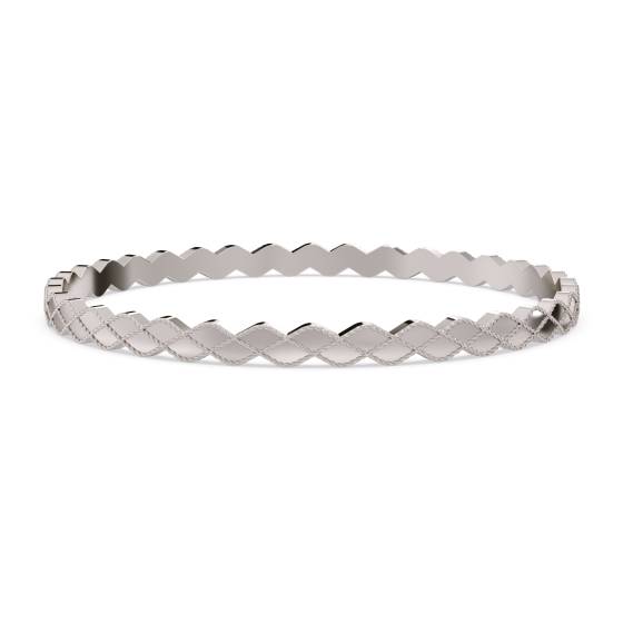 4mm Solid Gold Patterned Bangle