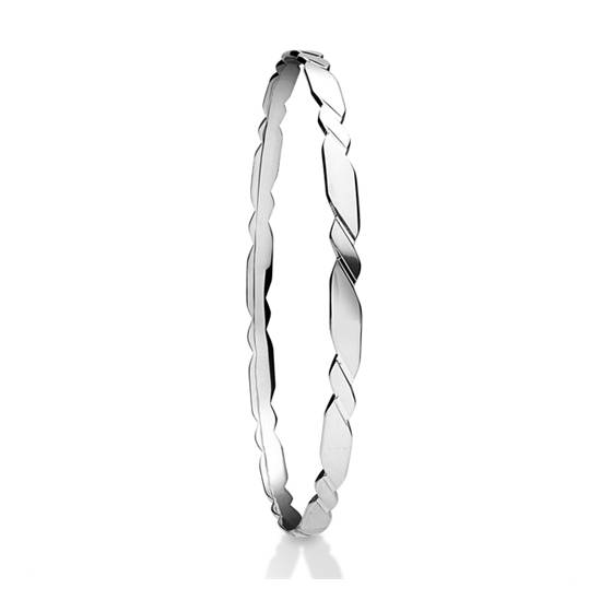 4mm Solid Gold Patterned Bangle