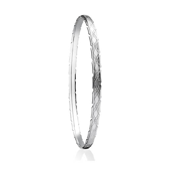 4mm Solid Gold Patterned Bangle