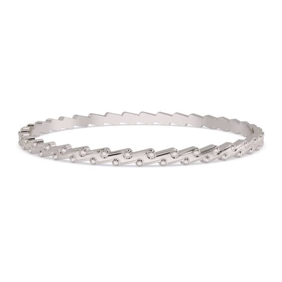 4mm Solid Gold Patterned Bangle