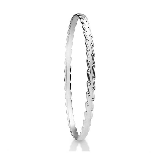 4mm Solid Gold Patterned Bangle