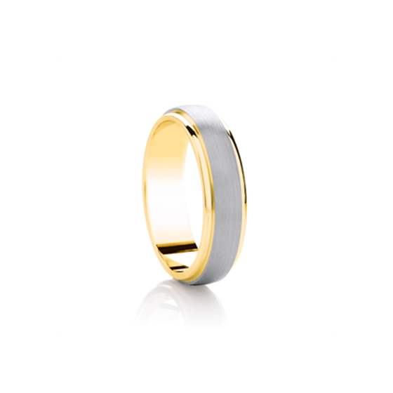 5mm Two Tone Wedding Ring