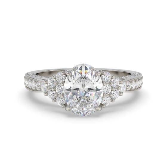 Oval & Round Diamond Vintage Ring