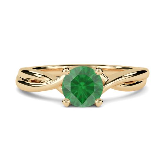 Classic Round Emerald Solitaire Ring