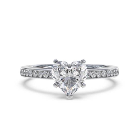 Heart Diamond Shoulder Set Ring