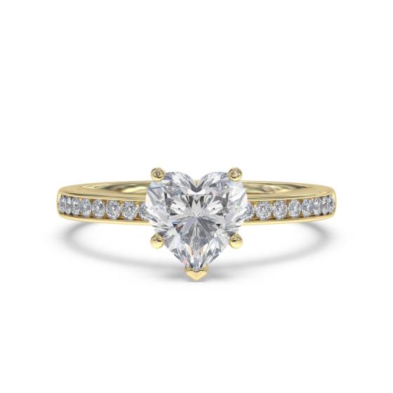 Heart Diamond Shoulder Set Ring