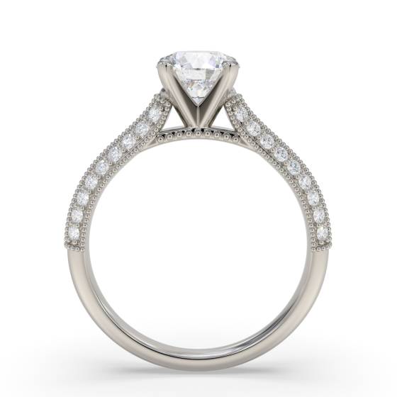 Classic Round Diamond Vintage Ring