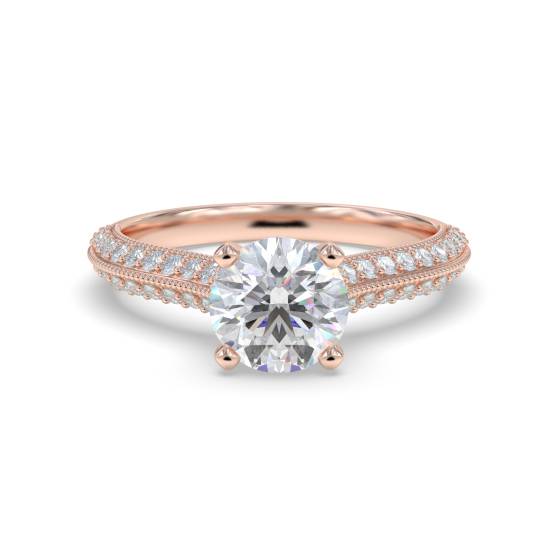 Classic Round Diamond Vintage Ring