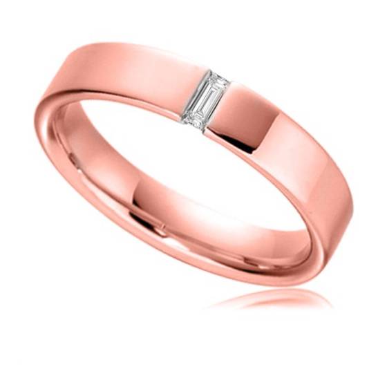 4mm Baguette Diamond Wedding Ring