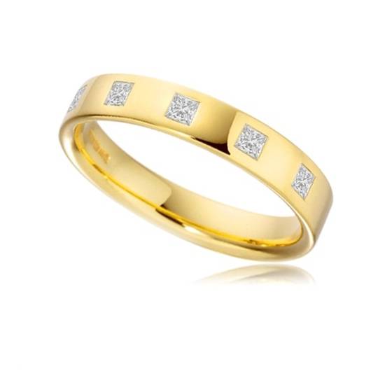 3mm Princess Diamond Wedding Ring