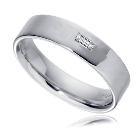 5mm Baguette Diamond Wedding Ring