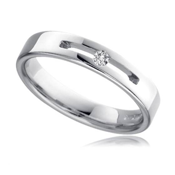 0.10ct SI/F-G Round Cut Diamond Wedding Ring