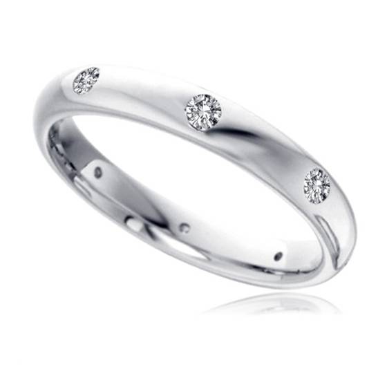 3mm Round Diamond Wedding Ring