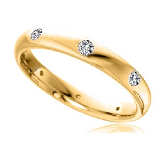3mm Round Diamond Wedding Ring