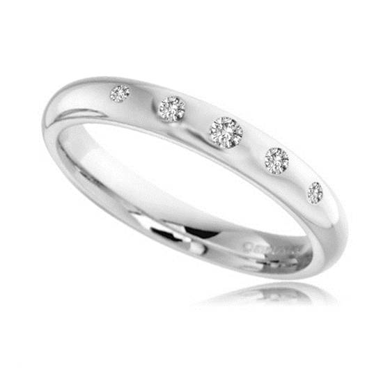 3mm Round Diamond Wedding Ring