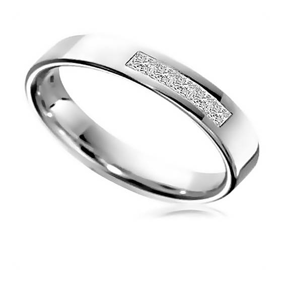 0.20ct VS/F-G Princess Natural Diamond Wedding Ring