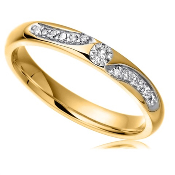 2.5mm Round Diamond Wedding Ring