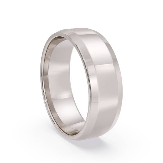 DHBBE6 Bevelled Edge Wedding Ring - 6mm width, 1.4mm depth